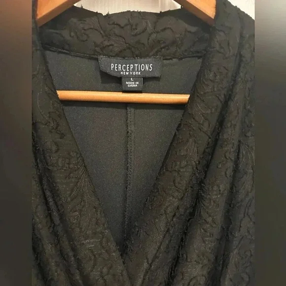 Perceptions New York Long Dress Color Black Sleeveless Dress Size Large high/lo - Picture 3 of 8